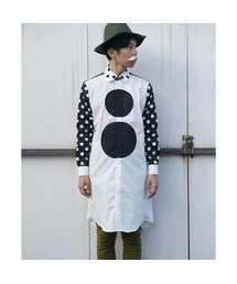 NIRAME.CO | かくかく○○ロングシャツ  ～モノトーン～(ワンピース)