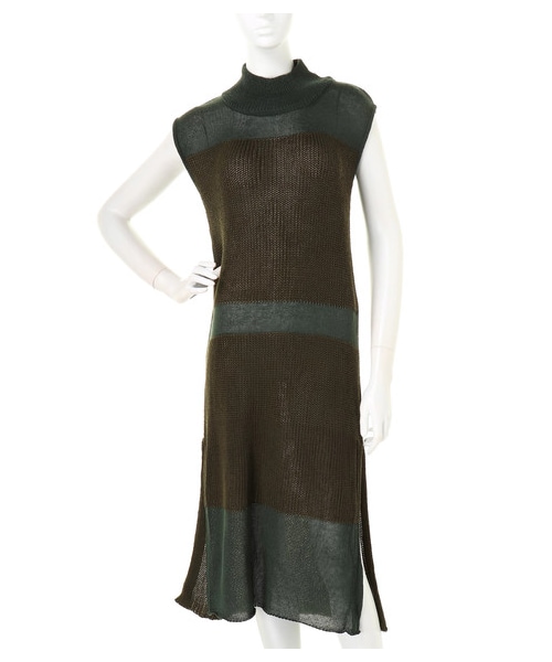 BARAK（バラク）の「サイドスリットロングワンピース（ワンピース・レディース・ブラック/カーキ/ボルドー・FREE）」の2枚目の写真