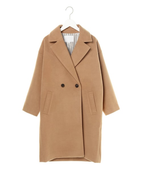 AMERICAN HOLIC（アメリカンホリック）の「12colドロップショルダーコート（ジャケット/アウター・アイボリー/杢ライトグレー/ブラック/ライトピンク/レッド/ベージュ/イエロー/キャメル/グリーン/サックスブルー/ブルー/ネイビー・M/L）」の11枚目の写真