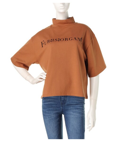 BARAK（バラク）の「ハイネックロゴＴシャツ（Tシャツ/カットソー・レディース・ブラック/ホワイト/ブラウン・FREE）」の3枚目の写真