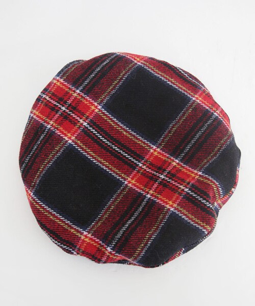 DHOLIC（ディーホリック）の「4COLORSチェックパターンベレー帽（ハンチング/ベレー帽・レディース・グリーン/ブルー/レッド/ベージュ・FREE）」の3枚目の写真