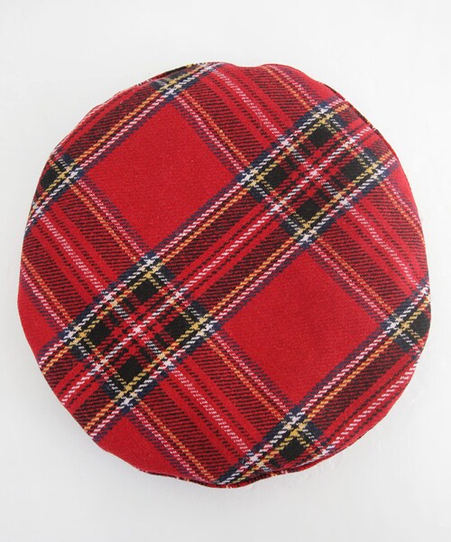 DHOLIC（ディーホリック）の「4COLORSチェックパターンベレー帽（ハンチング/ベレー帽・レディース・グリーン/ブルー/レッド/ベージュ・FREE）」の4枚目の写真