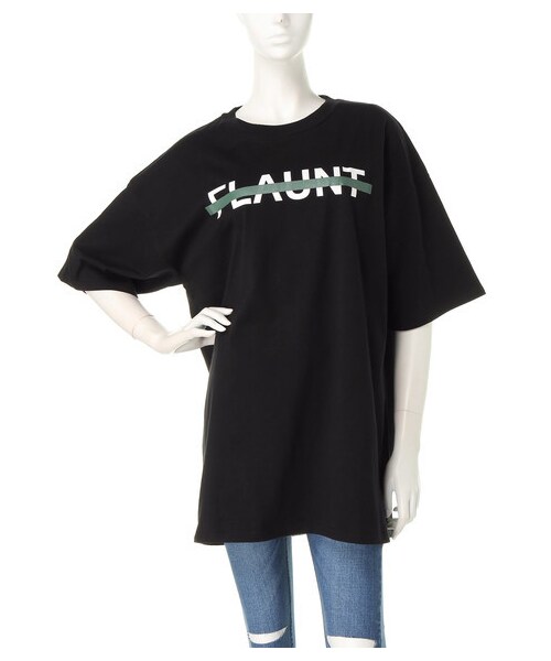 BARAK(バラク)の「2トーンロゴTシャツ(Tシャツ/カットソー・レディース・ブラック/ブラウン/ホワイト・FREE)」の1枚目の写真