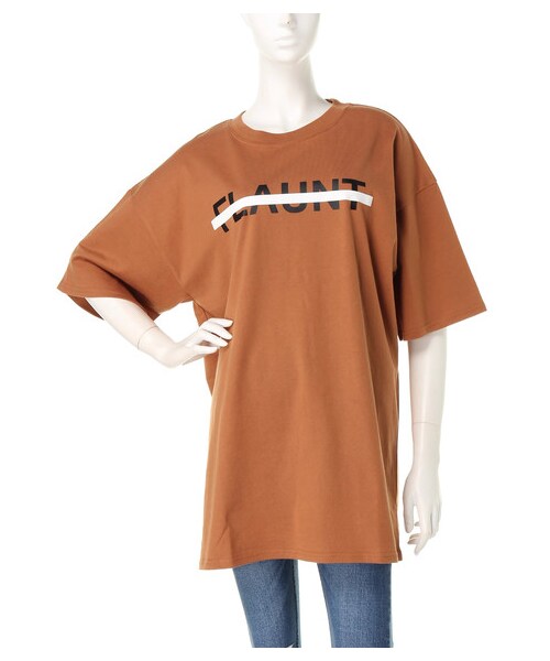 BARAK(バラク)の「2トーンロゴTシャツ(Tシャツ/カットソー・レディース・ブラック/ブラウン/ホワイト・FREE)」の3枚目の写真