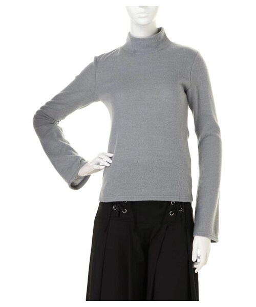 BARAK（バラク）の「ベーシックハイネックロンＴ（Tシャツ/カットソー・レディース・ブラック/グレー/オレンジ/ホワイト・FREE）」の3枚目の写真