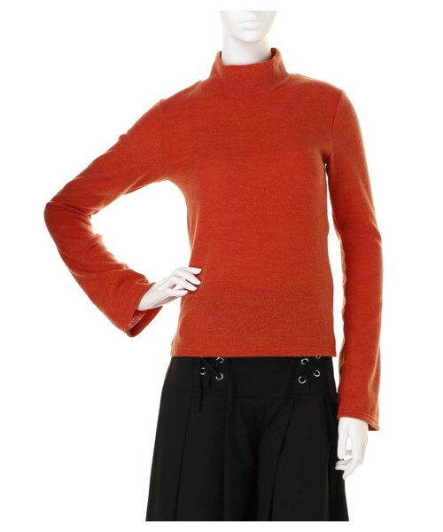 BARAK（バラク）の「ベーシックハイネックロンＴ（Tシャツ/カットソー・レディース・ブラック/グレー/オレンジ/ホワイト・FREE）」の4枚目の写真