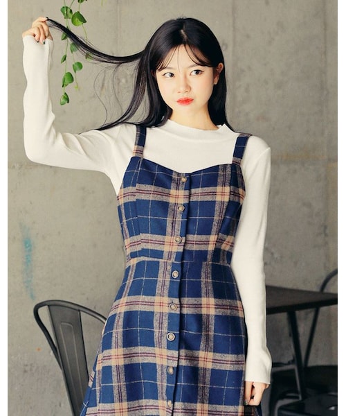 HOTPING(ホッピン)の「ベーシックモックネックニット(ニット/セーター・レディース・アイボリー・1(XS-S)/2(M-L)/3(L-XL))」の1枚目の写真