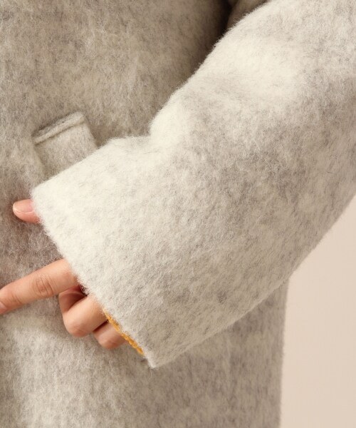 LOWRYS FARM(ローリーズファーム)の「★WEB先行予約アイテム★シャギーコート(ジャケット/アウター・オフ/ピンク/グリーン)」の11枚目の写真