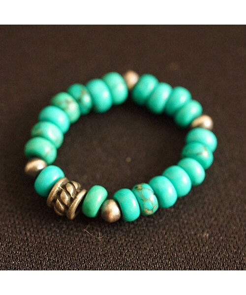 KiRi(キリ)の「JMBRY Men リング -リズム-(リング・メンズ・グリーン/レッド/ブルー/ブラック・Free)」の1枚目の写真