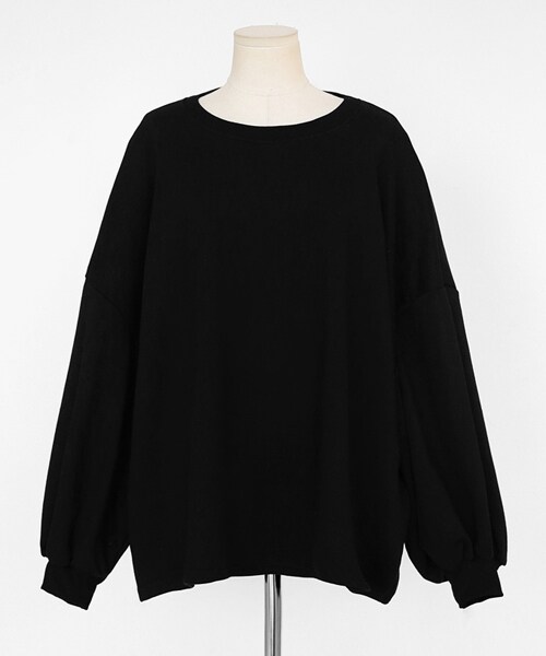 DHOLIC(ディーホリック)の「ボリュームスリーブスウェットプルオーバー(スウェット・レディース・イエロー/ベージュ/ブラック/ピンク・FREE)」の2枚目の写真