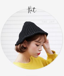 DHOLIC | ワイヤーニットバケットハット(ニットキャップ/ビーニー)