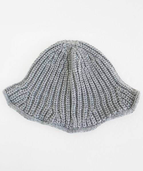 DHOLIC（ディーホリック）の「ワイヤーニットバケットハット（ニットキャップ/ビーニー・レディース・ブラック/ブルー/ベージュ/グレー/その他/ピンク・FREE）」の2枚目の写真