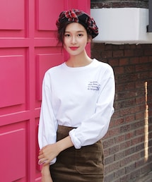 DHOLIC | レタリングポイントロングスリーブTシャツ(Tシャツ/カットソー)