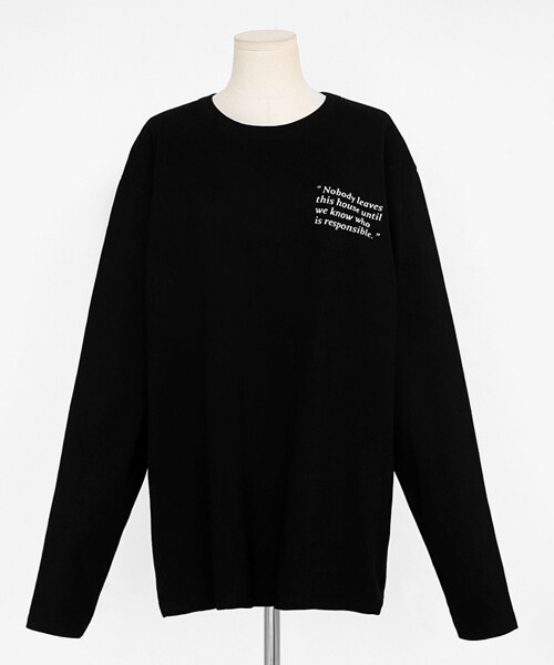 DHOLIC（ディーホリック）の「レタリングポイントロングスリーブTシャツ（Tシャツ/カットソー・レディース・ホワイト/グリーン/ブラック/ブラウン・FREE）」の2枚目の写真