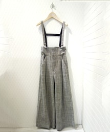 NINE | NINE チェックハイウエストパンツ(その他パンツ)