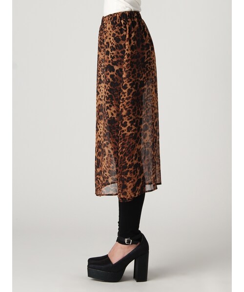 EVRIS（エヴリス）の「レイヤードレギンスフレアスカート（スカート・レディース・ブラック/ミックス）」の9枚目の写真