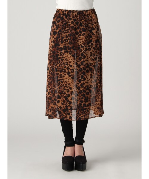 EVRIS（エヴリス）の「レイヤードレギンスフレアスカート（スカート・レディース・ブラック/ミックス）」の8枚目の写真