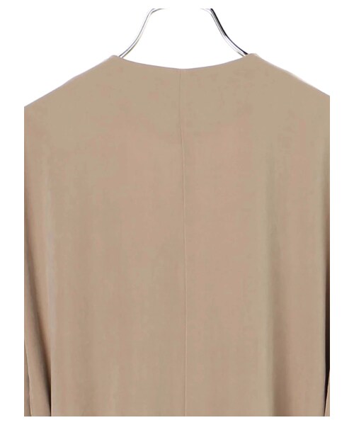 earth music&ecology（アースミュージックアンドエコロジー）の「★ドロップショルダーノーカラーコート（ジャケット/アウター・ベージュ/カーキ/ネイビー・F）」の9枚目の写真
