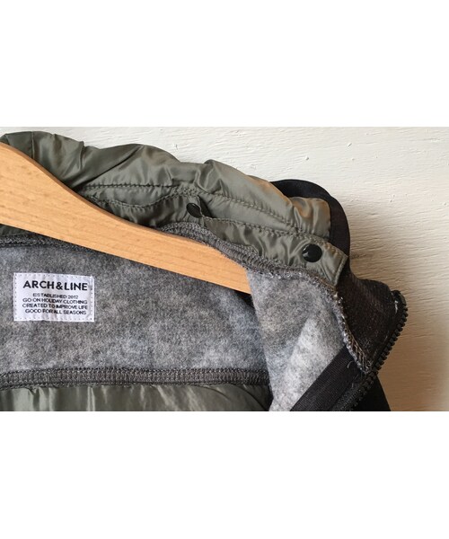cache cache（カシュ カシュ）の「ARCH&LINE SWEATER FLEECE PARKA(CHARCOAL)（その他アウター・キッズ・その他）」の4枚目の写真