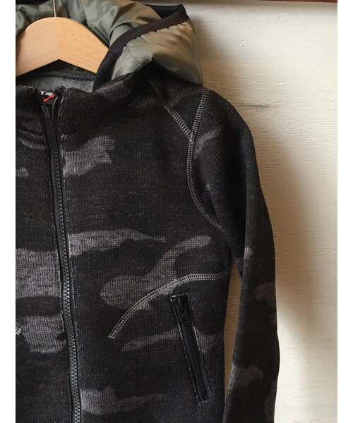 cache cache（カシュ カシュ）の「ARCH&LINE SWEATER FLEECE PARKA(CHARCOAL)（その他アウター・キッズ・その他）」の6枚目の写真