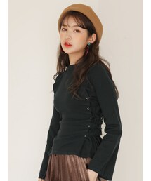 KORMARCH | サイドレースアップポイントニットトップス(ニット/セーター)