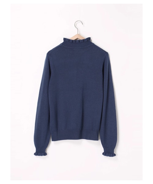 ehka sopo（エヘカソポ）の「フリルタートルプルオーバー（トップス・オフホワイト/ブラック/レッド/ブルー・M）」の2枚目の写真