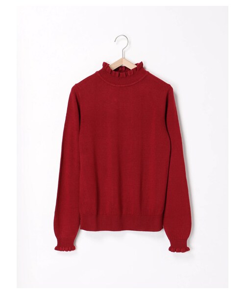 ehka sopo（エヘカソポ）の「フリルタートルプルオーバー（トップス・オフホワイト/ブラック/レッド/ブルー・M）」の10枚目の写真