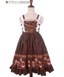 Bobon21 | チョコケーキドーリーワンピース-全２色-(ワンピース)
