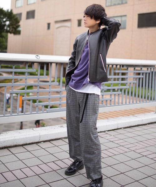 LIDNM(リドム)の「オフショルダースウェット(スウェット・メンズ・パープル・S、M、L)」の2枚目の写真