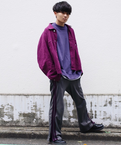 LIDNM(リドム)の「オフショルダースウェット(スウェット・メンズ・パープル・S、M、L)」の4枚目の写真