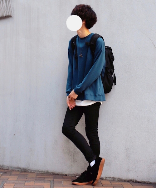 LIDNM（リドム）の「オフショルダースウェット（スウェット・メンズ・ディープブルー・S、M、L）」の3枚目の写真