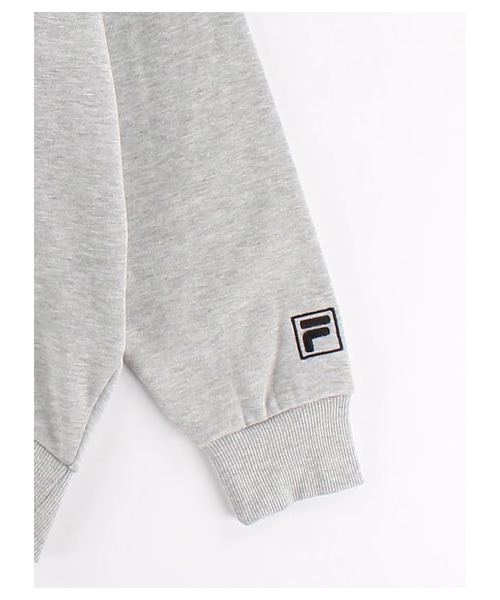 E hyphen world gallery（イーハイフンワールドギャラリー）の「FILA スウェットハーフジップパーカー（トップス・杢グレー/ブラック・F）」の5枚目の写真