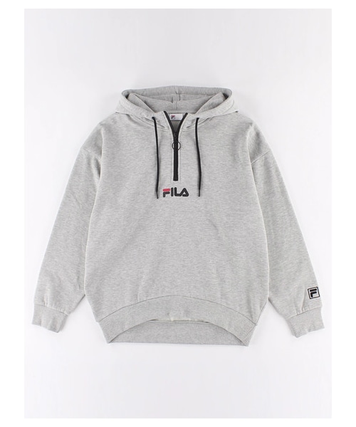 E hyphen world gallery（イーハイフンワールドギャラリー）の「FILA スウェットハーフジップパーカー（トップス・杢グレー/ブラック・F）」の8枚目の写真