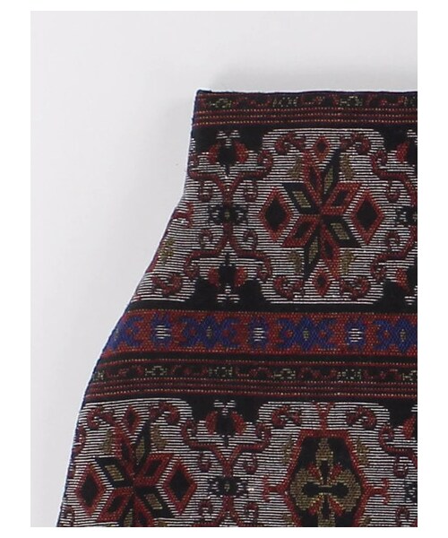 E hyphen world gallery（イーハイフンワールドギャラリー）の「・ゴブランスカート（スカート・ブラック/ブラウン・S/M）」の4枚目の写真