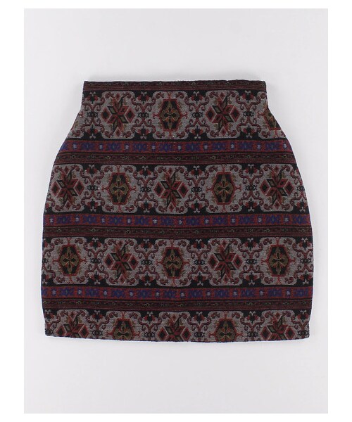 E hyphen world gallery（イーハイフンワールドギャラリー）の「・ゴブランスカート（スカート・ブラック/ブラウン・S/M）」の8枚目の写真