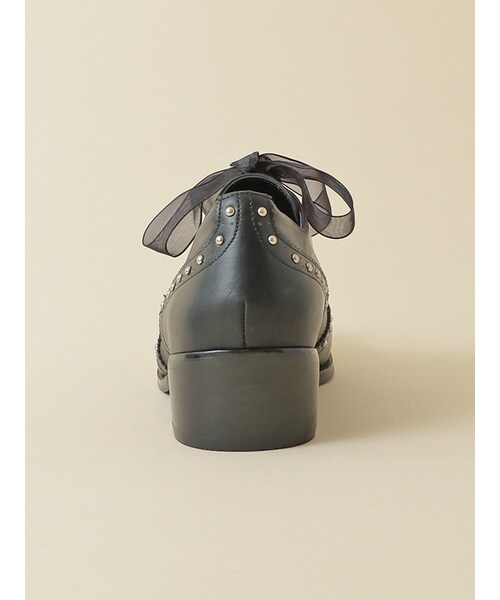 31 Sons de mode（トランテアン　ソン　ドゥ　モード）の「スタッズレースアップシューズ（シューズ・レディース・ブラック・S/M/L）」の4枚目の写真