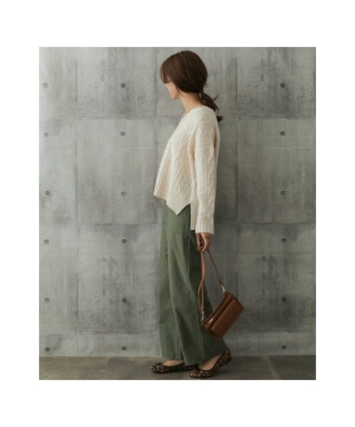 URBAN RESEARCH DOORS（アーバンリサーチドアーズ）の「【予約】ハミルトンウールアラン柄ニット（その他・レディース・IVORY/NAVY/GRAY/L.BEIGE・one）」の9枚目の写真