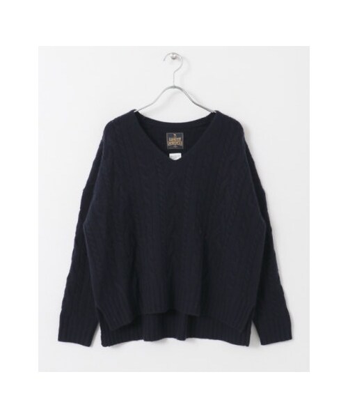 URBAN RESEARCH DOORS（アーバンリサーチドアーズ）の「【予約】ハミルトンウールアラン柄ニット（その他・レディース・IVORY/NAVY/GRAY/L.BEIGE・one）」の4枚目の写真