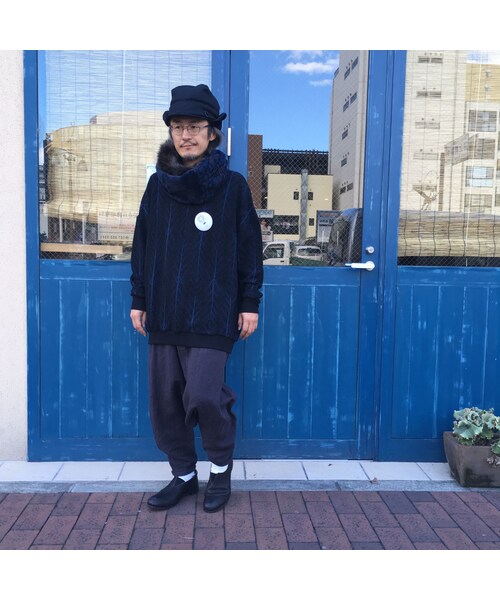 STOF（ストフ）の「stof　山の生活ウールプルオーバー（NAVY）（ニット/セーター・メンズ・その他）」の10枚目の写真