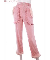 Bobon21 | スウィートベロアファーパンツ-全３色-(その他パンツ)