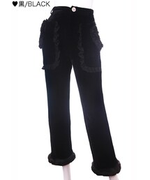 Bobon21 | スウィートベロアファーパンツ-全３色-(その他パンツ)