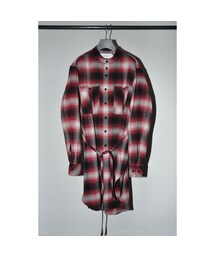 JANE SMITH / JOHN SMITH | JOHN MASON SMITH : CHECK BANDED COLLAR LONG SHIRT(シャツ/ブラウス)