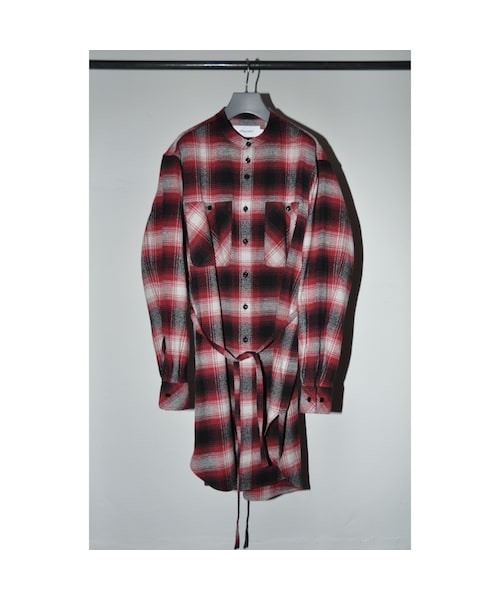 JANE SMITH / JOHN SMITH(ジェーンスミスジョンスミス)の「JOHN MASON SMITH : CHECK BANDED COLLAR LONG SHIRT(シャツ/ブラウス・メンズ・その他)」の1枚目の写真