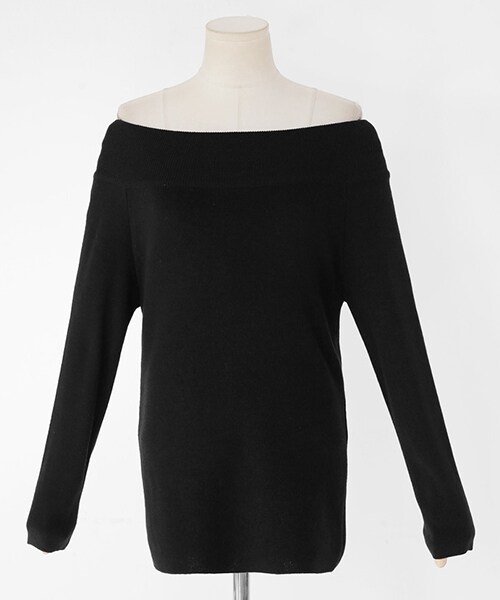 DHOLIC（ディーホリック）の「2WAYアクリルニットTシャツ（ニット/セーター・レディース・ホワイト/ブラウン/ブラック/レッド/ベージュ・FREE）」の2枚目の写真