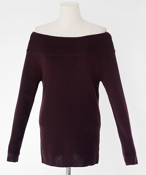 DHOLIC（ディーホリック）の「2WAYアクリルニットTシャツ（ニット/セーター・レディース・ホワイト/ブラウン/ブラック/レッド/ベージュ・FREE）」の5枚目の写真