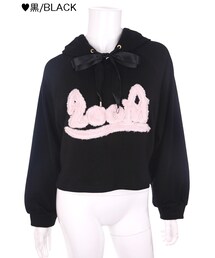 Bobon21 | ガーリーフード付きパーカー-全３色-(パーカー)