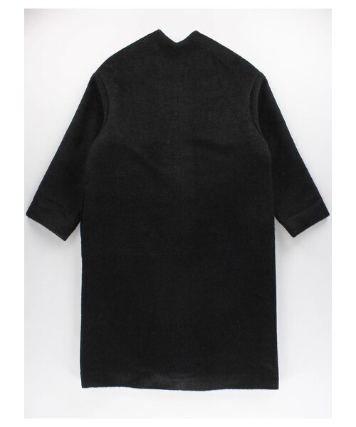 E hyphen world gallery（イーハイフンワールドギャラリー）の「ノーカラーロングコート（ジャケット/アウター・ブラック・F）」の2枚目の写真