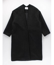 E hyphen world gallery | ノーカラーロングコート(ジャケット/アウター)