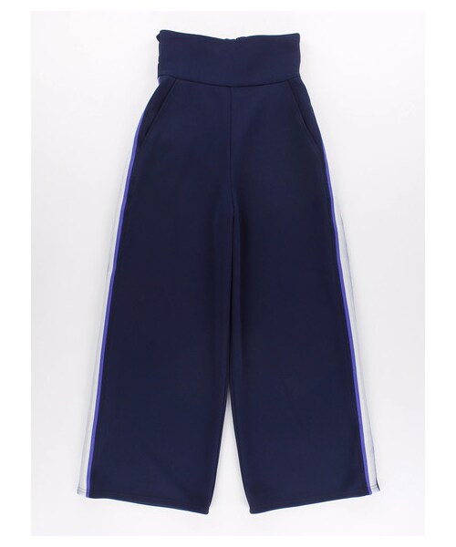 E hyphen world gallery（イーハイフンワールドギャラリー）の「M ラインジャージワイドパンツ（パンツ・ブラック/レッド/ネイビー・F）」の10枚目の写真