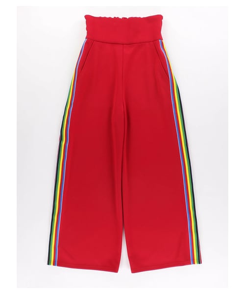 E hyphen world gallery（イーハイフンワールドギャラリー）の「M ラインジャージワイドパンツ（パンツ・ブラック/レッド/ネイビー・F）」の9枚目の写真